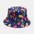 Women's Fashion Graffiti Double-sided Wide Eaves Bucket Hat