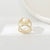 Women's Fashion Heart Shape Diamond Scarf Ring