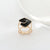 Women's Fashion Heart Shape Diamond Scarf Ring