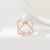 Women's Fashion Heart Shape Diamond Scarf Ring