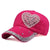 Women's Fashion Heart Shape Rhinestone Pearl Baseball Cap