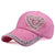 Women's Fashion Heart Shape Rhinestone Pearl Baseball Cap