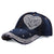 Women's Fashion Heart Shape Rhinestone Pearl Baseball Cap