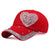 Women's Fashion Heart Shape Rhinestone Pearl Baseball Cap