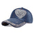 Women's Fashion Heart Shape Rhinestone Pearl Baseball Cap