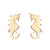 Women's Fashion Hippocampus Stainless Steel No Inlaid Ear Studs Stainless Steel Earrings