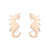 Women's Fashion Hippocampus Stainless Steel No Inlaid Ear Studs Stainless Steel Earrings