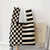 Women's Fashion Houndstooth Polyester Shopping Bags