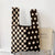 Women's Fashion Houndstooth Polyester Shopping Bags