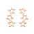 Women's Fashion Korean Style Geometric Star Stainless Steel No Inlaid Ear Studs Stainless Steel Earrings