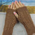 Women's Fashion Lattice Solid Color Knitted Fabric Scarves & Gloves Gloves