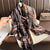 Women's Fashion Letter Plaid Satin Printing Silk Scarves