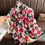 Women's Fashion Letter Plaid Satin Printing Silk Scarves