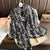 Women's Fashion Letter Plaid Satin Printing Silk Scarves