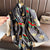 Women's Fashion Letter Plaid Satin Printing Silk Scarves