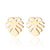 Women's Fashion Palm Tree Stainless Steel No Inlaid Ear Studs Stainless Steel Earrings