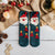 Women's Fashion Santa Claus Snowman Snowflake Coral Fleece Jacquard Crew Socks