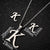 Women's Fashion Simple Style Letter Stainless Steel Pendant Necklace Ear Studs Plating Jewelry Sets