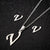 Women's Fashion Simple Style Letter Stainless Steel Pendant Necklace Ear Studs Plating Jewelry Sets