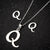 Women's Fashion Simple Style Letter Stainless Steel Pendant Necklace Ear Studs Plating Jewelry Sets