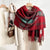 Women's Fashion Simple Style Plaid Polyester Tassel Scarf