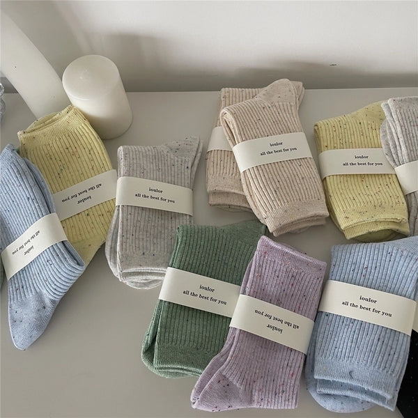 Women's Fashion Solid Color Cotton Ankle Socks