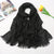 Women's Fashion Solid Color Cotton Tassel Cotton Linen Scarves