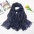 Women's Fashion Solid Color Cotton Tassel Cotton Linen Scarves