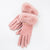 Women's Fashion Solid Color Faux Suede Gloves 1 Pair