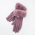 Women's Fashion Solid Color Faux Suede Gloves 1 Pair