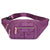 Women's Fashion Solid Color Flower Nylon Waist Bags