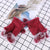 Women's Fashion Solid Color Leopard Faux Suede Gloves 1 Pair