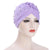 Women's Fashion Solid Color Pearl Eaveless Beanie Hat