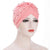 Women's Fashion Solid Color Pearl Eaveless Beanie Hat