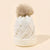 Women's Fashion Solid Color Pom Poms Pearl Crimping Wool Cap