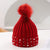 Women's Fashion Solid Color Pom Poms Pearl Crimping Wool Cap