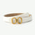 Women's Fashion Solid Color Pu Leather Alloy Belt