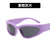 Women's Fashion Solid Color Resin Oval Frame Full Frame Sunglasses