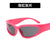 Women's Fashion Solid Color Resin Oval Frame Full Frame Sunglasses