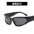 Women's Fashion Solid Color Resin Oval Frame Full Frame Sunglasses