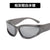 Women's Fashion Solid Color Resin Oval Frame Full Frame Sunglasses