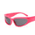 Women's Fashion Solid Color Resin Oval Frame Full Frame Sunglasses