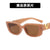 Women's Fashion Solid Color Resin Square Sunglasses