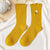 Women's Fashion Stripe Flower Cotton Crew Socks A Pair