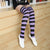 Women's Fashion Stripe Polyester Over The Knee Socks 2 Pieces