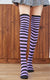 Women's Fashion Stripe Polyester Over The Knee Socks 2 Pieces