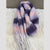 Women's Fashion Stripe Polyester Tassel Winter Scarves