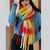 Women's Fashion Stripe Polyester Tassel Winter Scarves