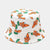 Women's Fashion Vegetable Printing Wide Eaves Bucket Hat