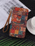 Women's Flower Pu Leather Zipper Wallets